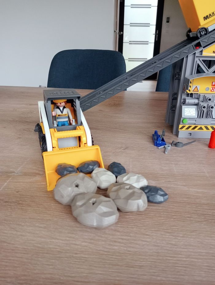 Playmobil 4041 et 4037 Convoyeur avec pelleteuse et Tombereau géant - photo numéro 5