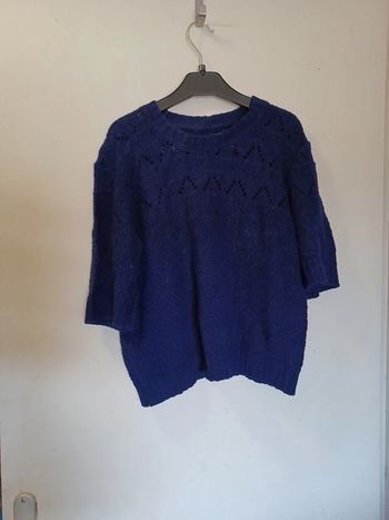 Pull laine court manche courte 36