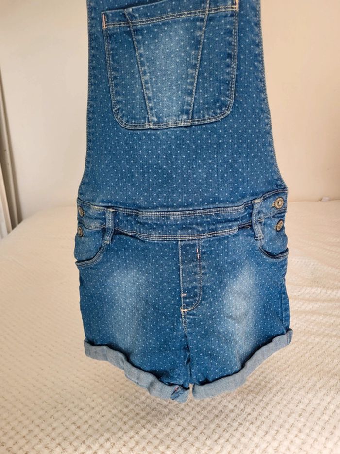Salopette short jean okaidi 12 ans impeccable - photo numéro 2