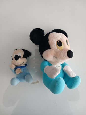 Duo Peluches Mickey Bébé Vintage - Disney