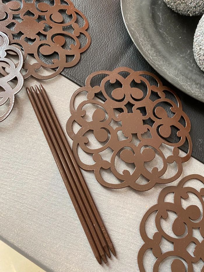 4 attaches tenture 🌸 marron - photo numéro 3