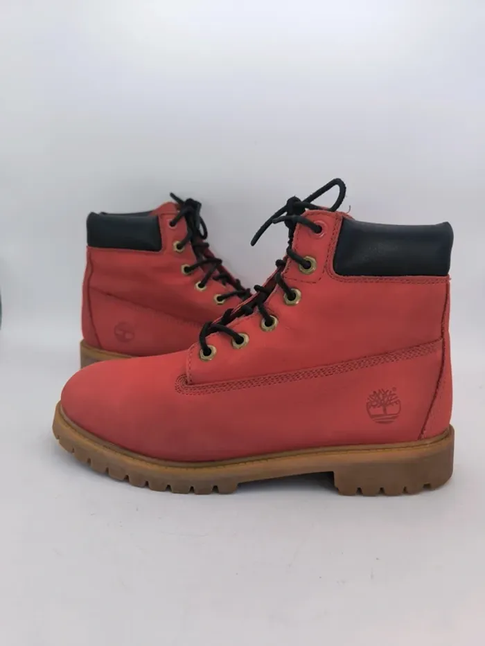 Chaussures boots homme Timberland 6 rouge Taille 40
