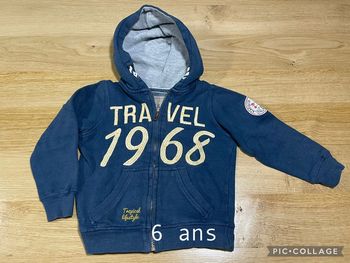 Sweat zippé capuche 6 ans