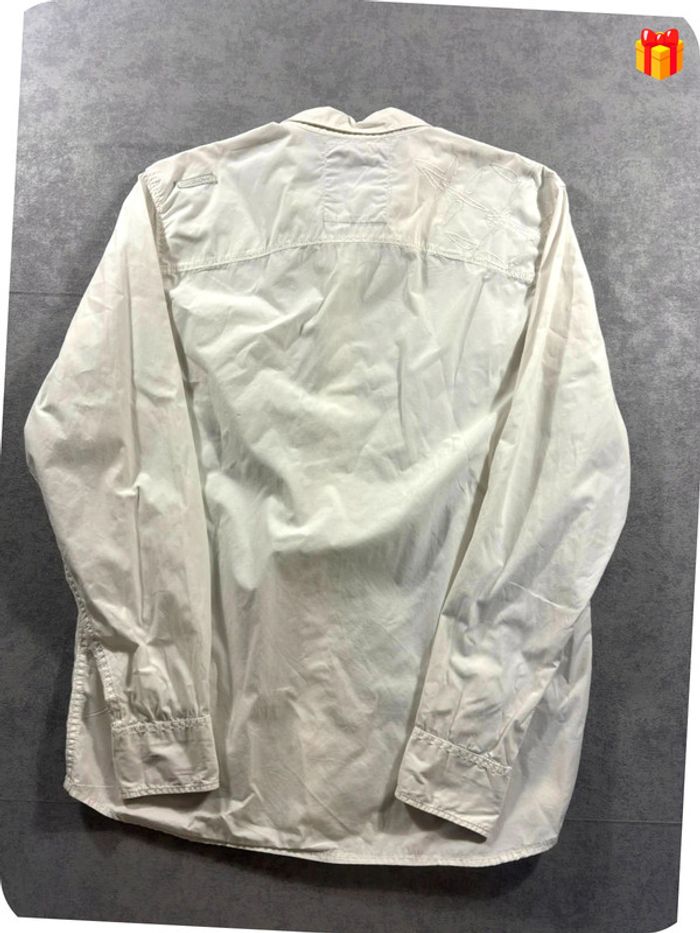 Chemise Vintage Oxbow logo brodé blanche - L - photo numéro 3