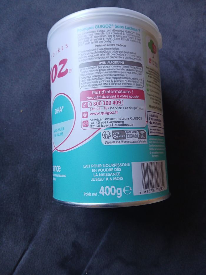 Guigoz sans lactose  DHA - photo numéro 3