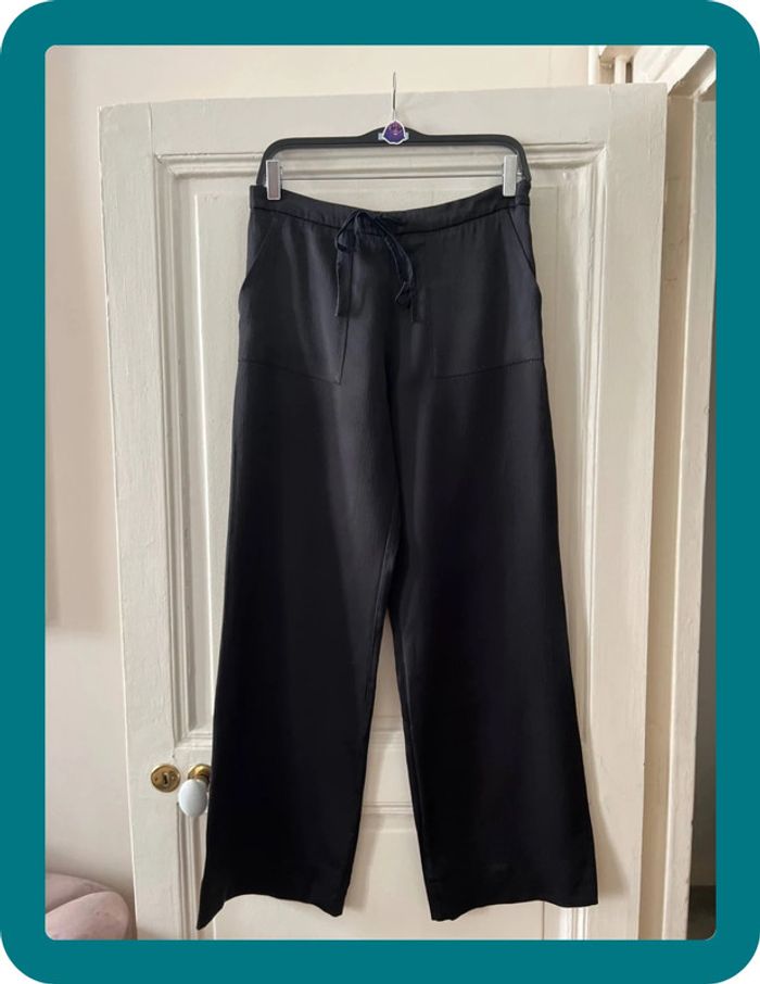 Pantalon casual effet satin vintage taille 38 - Anne Fontaine