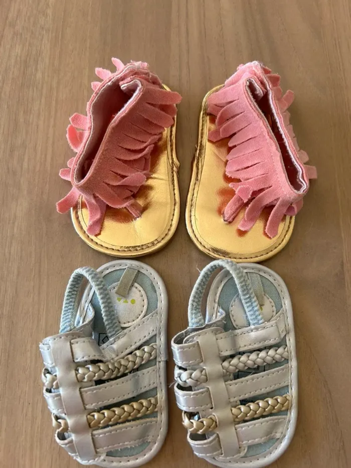 Lot de 2 paires de sandalettes bébé fille - photo numéro 3