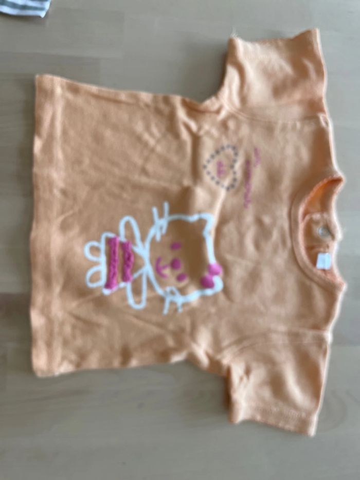 Lot de 9 tee shirt MC fille 12 mois multimarque - photo numéro 8