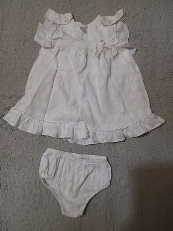 Ensemble robe blanche et son bloomer