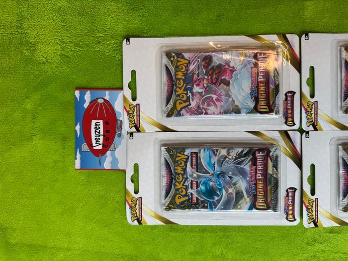 Lot de 4 Blisters Boosters Pokémon Origine Perdue Neuf et Scellé - photo numéro 3