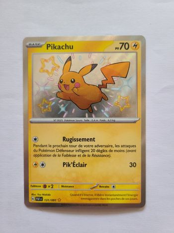 Pikachu 131/091 Shiny – PAF Destiné de paldea