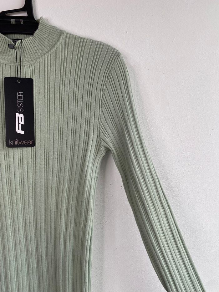 Pull côtelé vert menthe New Yorker - photo numéro 2