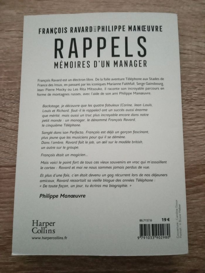 François Ravard / Philippe Manoeuvre 🪅 Rappels Mémoires d'un manager - photo numéro 2
