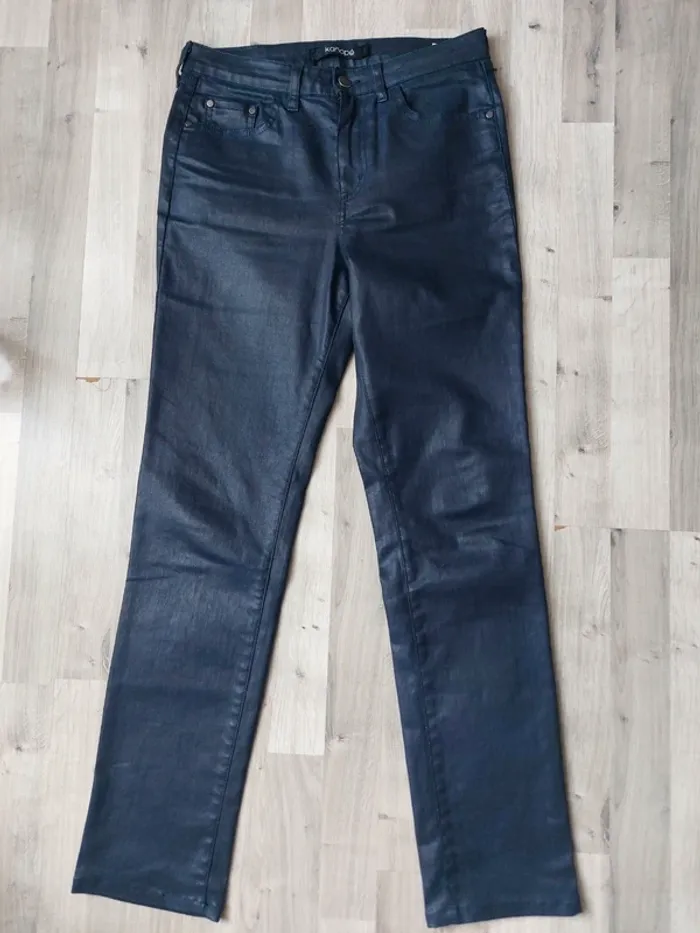 Jean's Kanopé enduit bleu marine - photo numéro 3