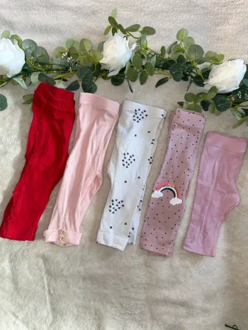 Lot 5 leggings 3 mois