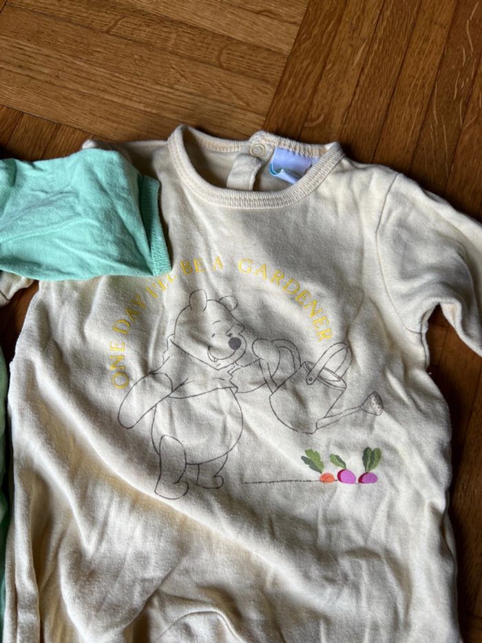 Lot 2 pyjamas fin Winnie Tigrou Disney 0/1mois - photo numéro 2