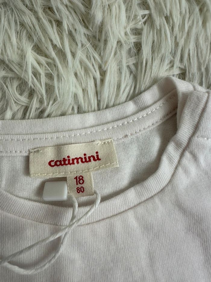 T-shirt blanc Catimini taille 18 mois - photo numéro 3