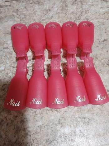 Pinces pour bains d'ongles x10