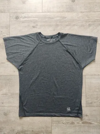 Tee-shirt sport manches courtes gris chiné taille XXL Zeeman