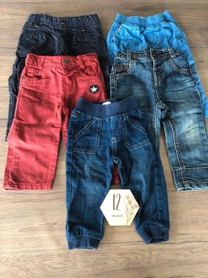 Lot de 5 pantalons taille 12 mois