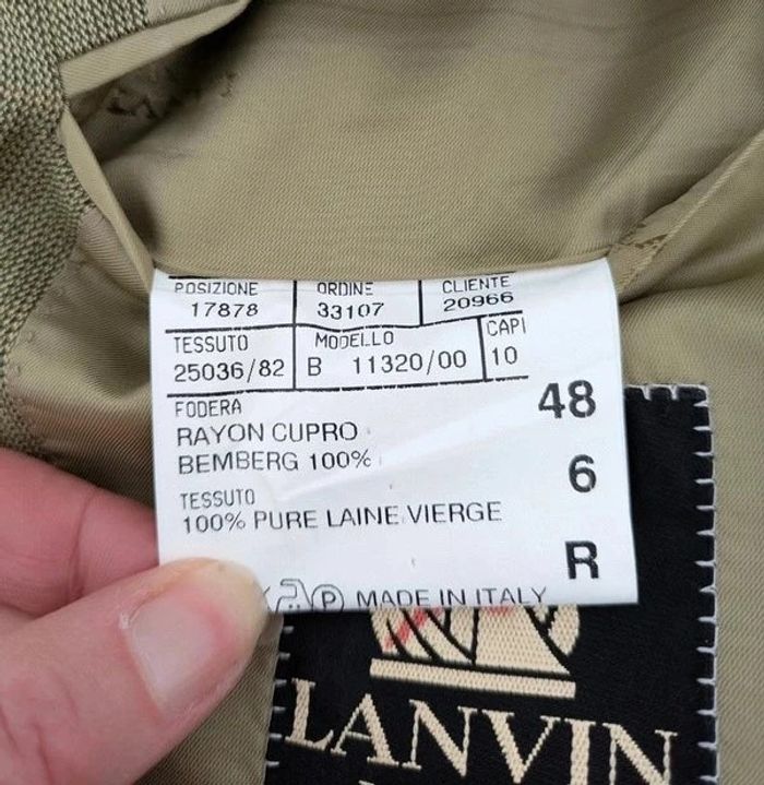 Veste à carreaux vintage - Lanvin Paris - 100% laine vierge - taille 48 - photo numéro 5