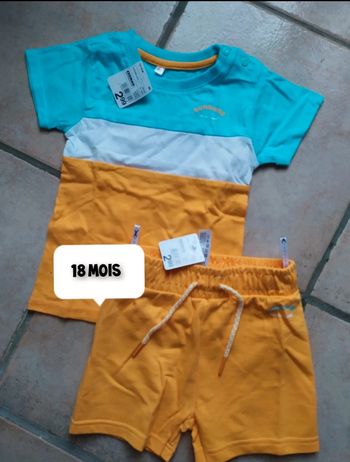 Ensemble tshirt et short zeeman