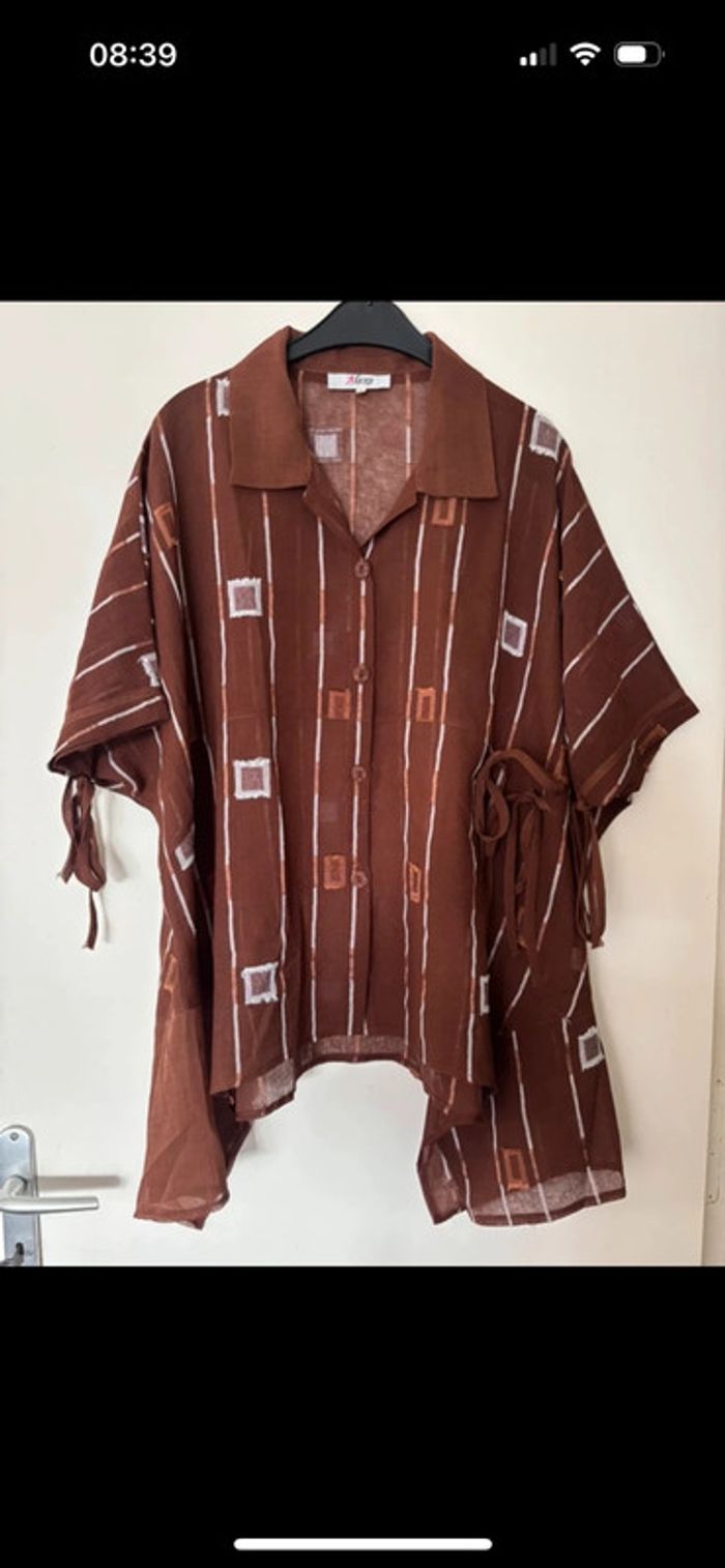 Superbe ensemble marron original neuf Alexo taille 46/48 - photo numéro 2