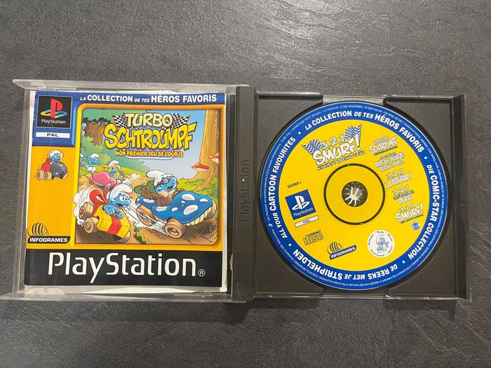Jeux vidéos PS1 Turbo Schtroumpf Mon premier jeu de course - photo numéro 2