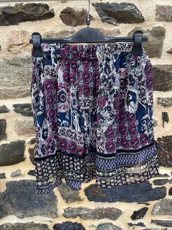 Jupe en voile imprimée fleuris - Boutique indépendante 