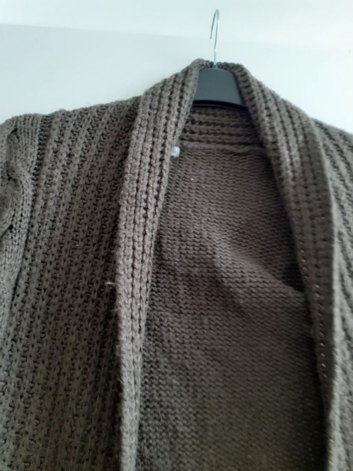 Veste en laine marron chose promise taille L - photo numéro 5