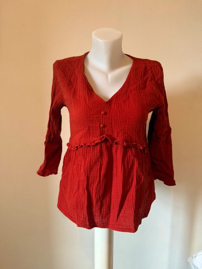 Blouse en très bon état taille S bordeaux season