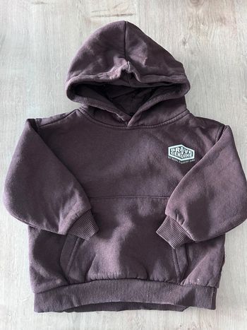 Pull à capuche marron 12-18 mois