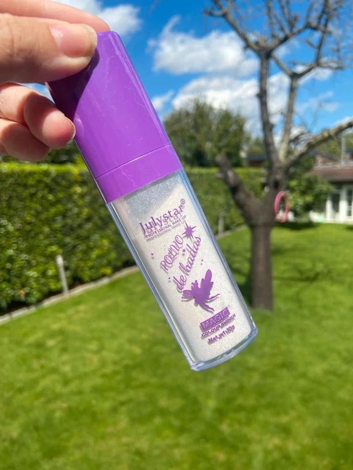 Highlighter poussière de fée argenté/blanc - photo numéro 2
