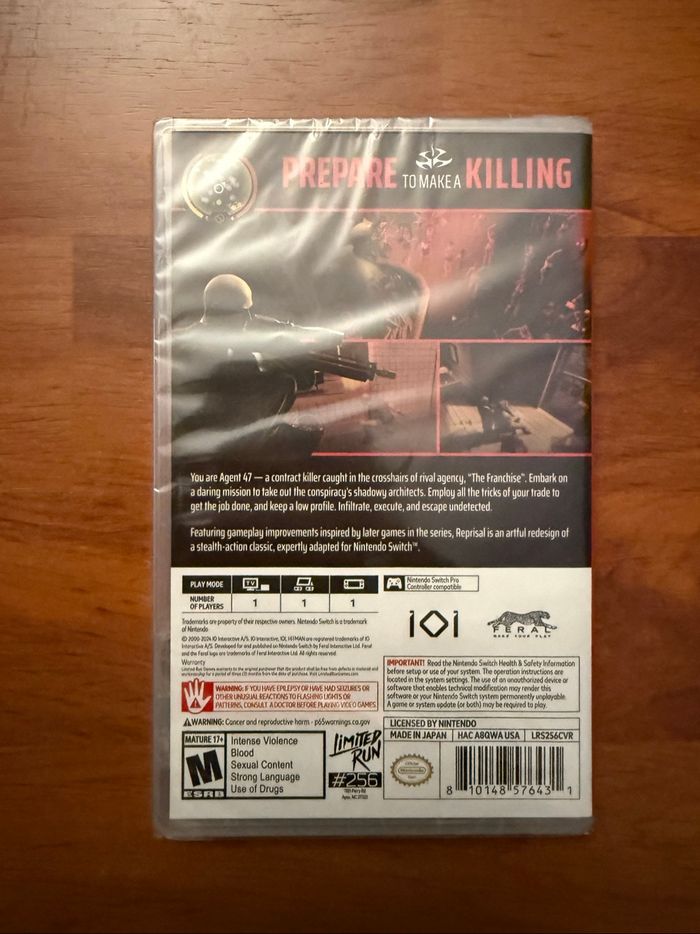 Hitman Blood Money Reprisal, Jeu Nintendo Switch NEUF sous blister Limited Run #256 - photo numéro 2