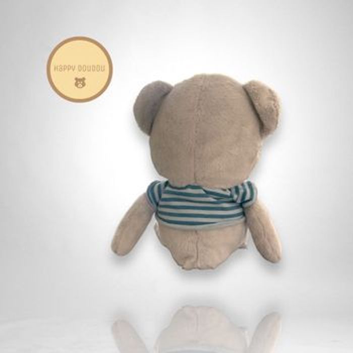 Peluche ours gris et bleu rayures Orchestra A720 - photo numéro 2