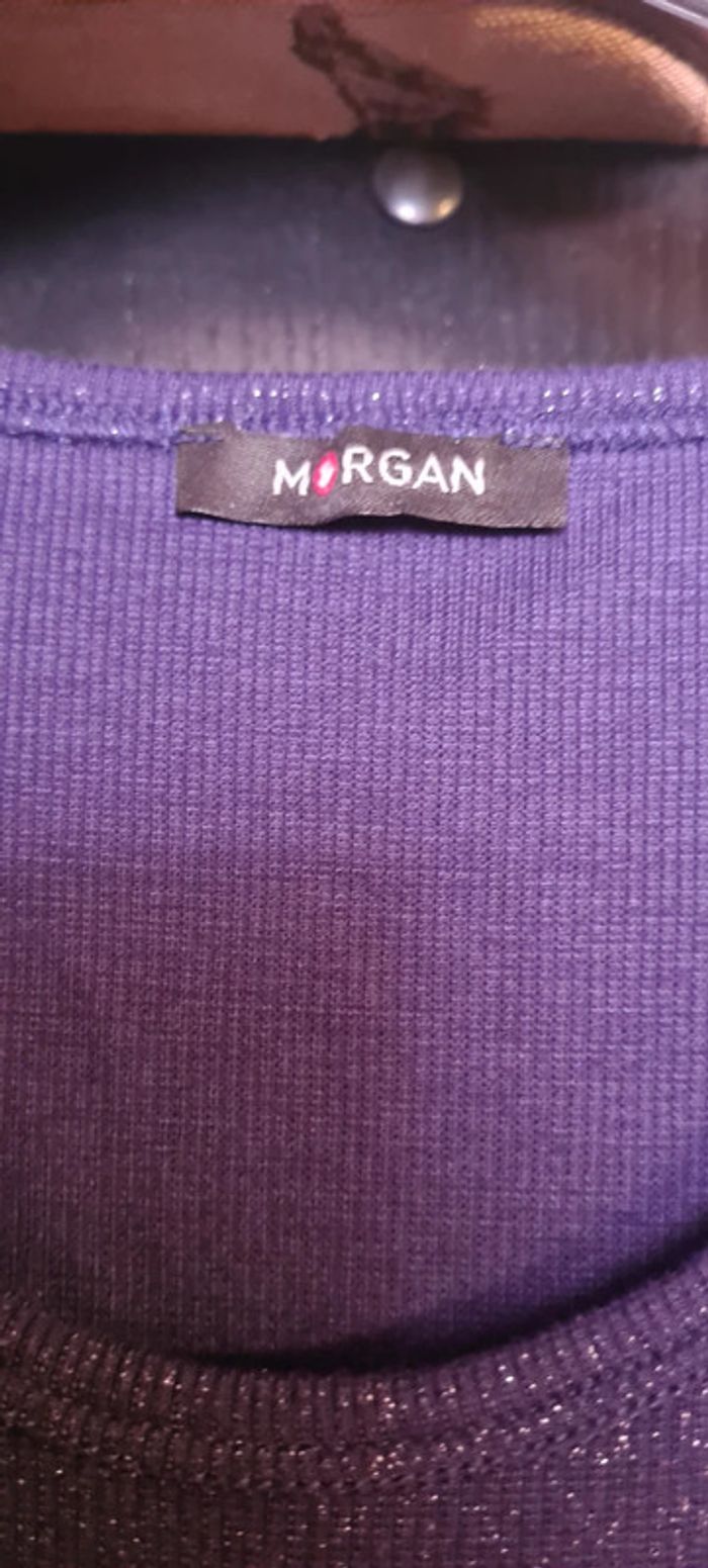 Débardeur bleu marine brillant Morgan t M neuf - photo numéro 3