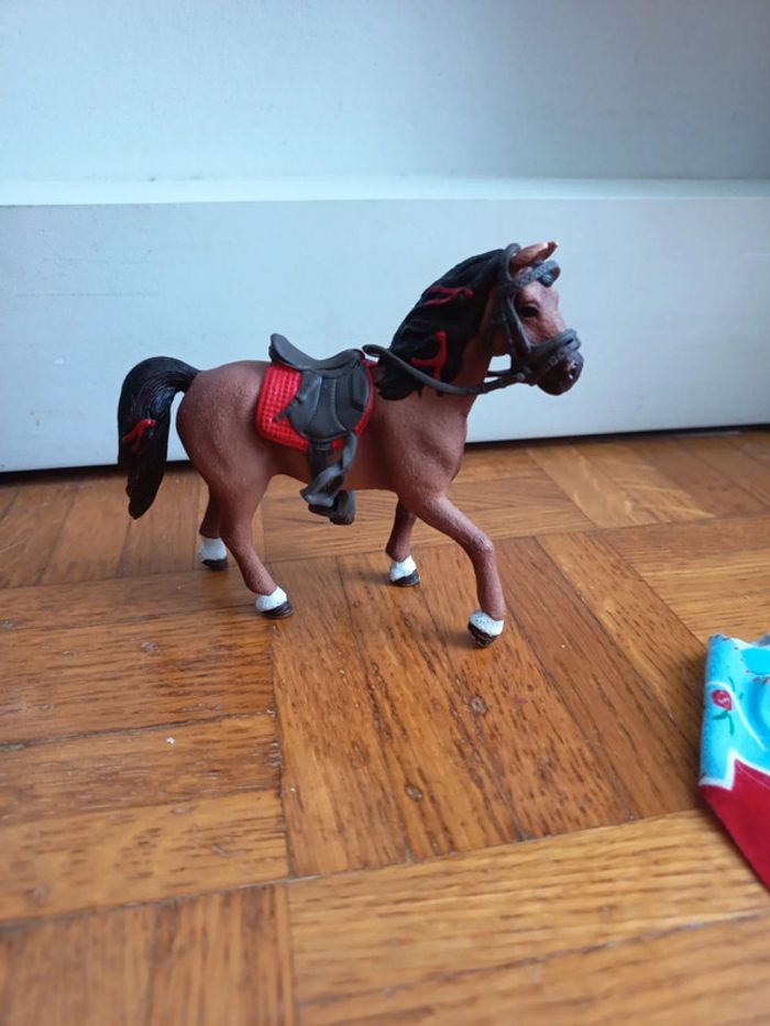 Cheval avec harnais et couverture - photo numéro 3