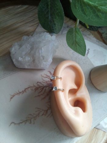 Clip Cartilage oreille double zircons 🤍