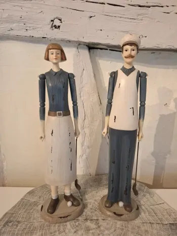 Statuettes articulées couple de Golfeur
