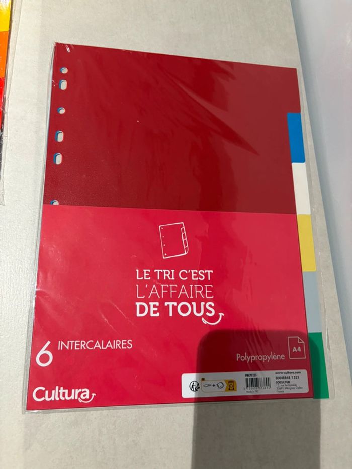 6 intercalaires neufs cultura