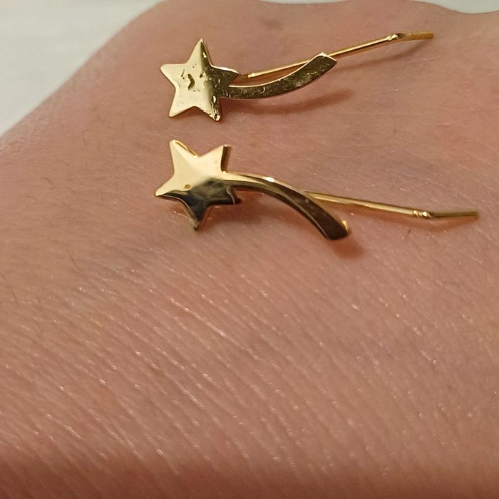 Boucles d'oreilles étoiles filante acier inoxydable - photo numéro 2