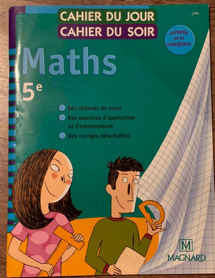 Cahier du Jour/Cahier du Soir, Maths 5e (Collège) -
