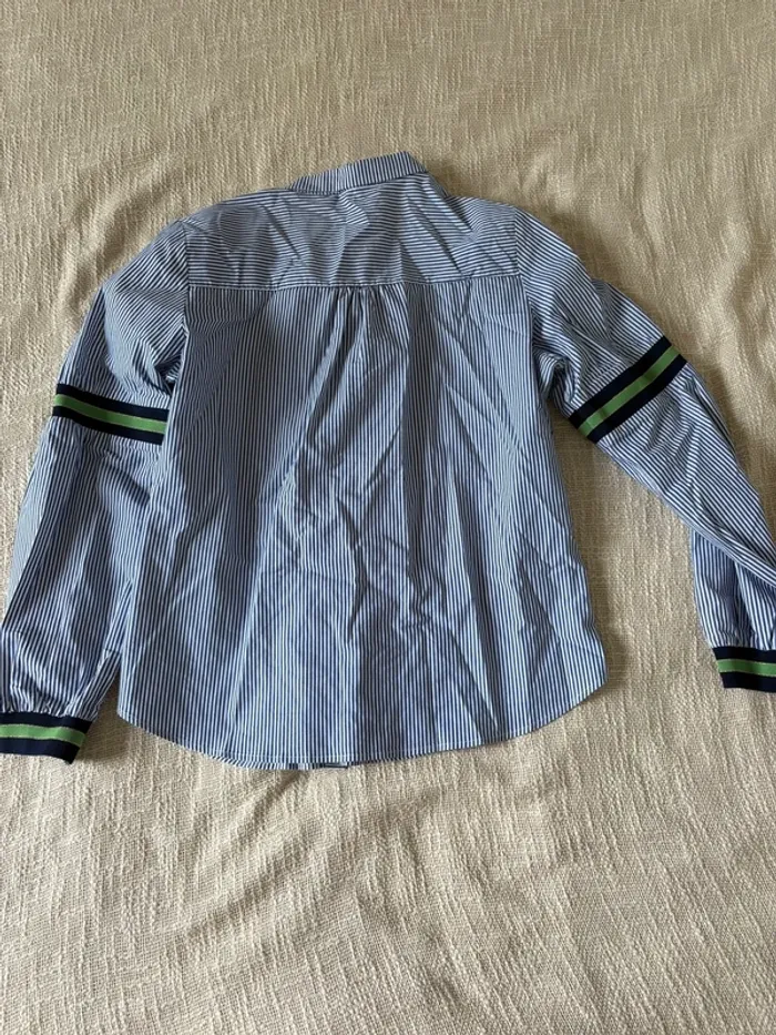 Blouse, esprit à rayures bleues, taille 40 - photo numéro 3