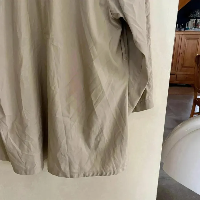 Veste trench beige La City T38-40 coupe droite fluide, col à revers, mi-saison léger V038 - photo numéro 9