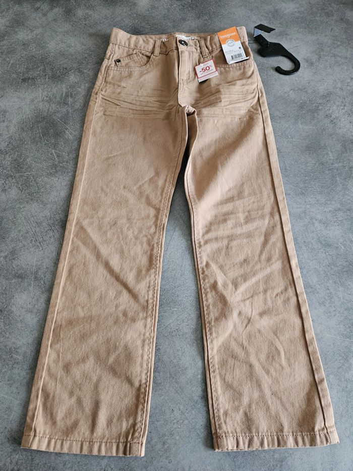 Pantalon chino régular unisexe - Taille 8 ans (125-131cm) - In Extenso (NEUF étiquetté) - Camel - photo numéro 5