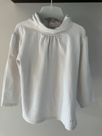 Sous pull à col roulé blanc Kiabi 4 ans