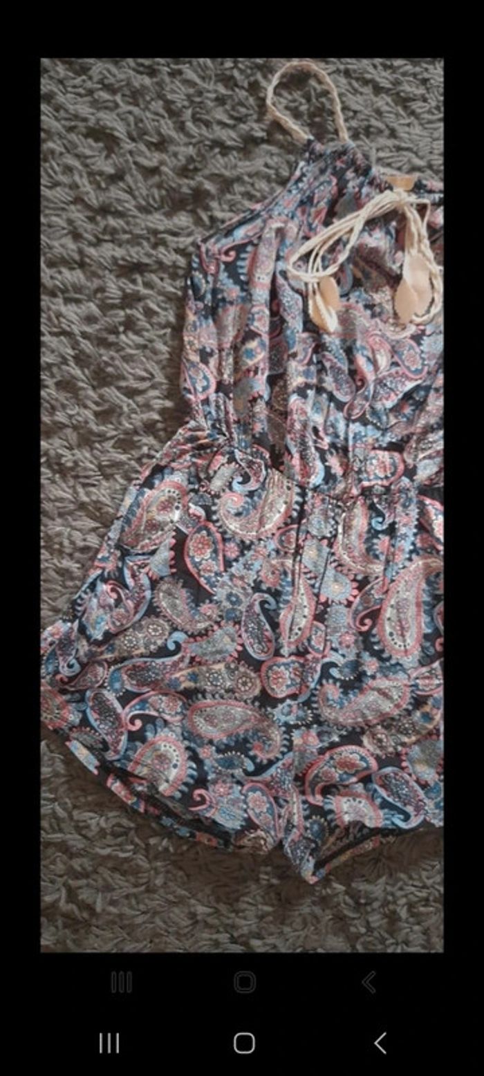 Combinaison short fluide imprimé - photo numéro 2