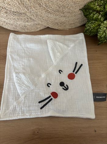 Neuf doudou plat lange chat blanc orchestra