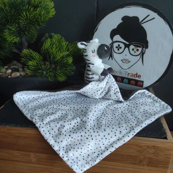 Doudou Mouchoir Zèbre Blanc Noir Pois Étoiles Du Pareil Au Même Dpam #geektradedoudou