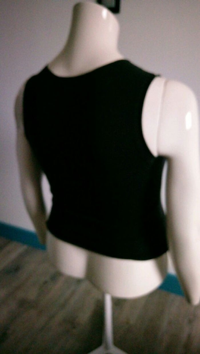 Débardeur noir strass - photo numéro 2